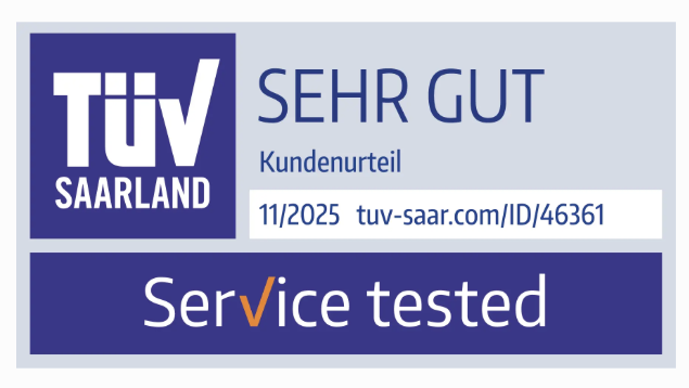 TÜV Saarland SEHR GUT – Service tested für Vaillant